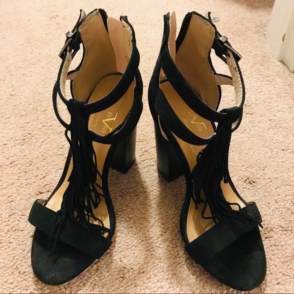 Versace 1969 Block Heels with Tassel
